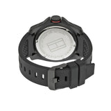 Tommy Hilfiger Windsurf Black Dial Black Rubber Strap Watch for Men- 1791114