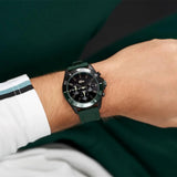 Lacoste Tiebreaker Black Dial Green Silicon Strap Watch for Men - 2011153