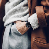 Daniel Wellington Classic Cornwall Quartz Black Dial Black Nylon Strap Watch For Women - DW00100151