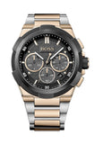 Hugo Boss Supernova Chronograph Black Dial Two Tone Steel Strap Watch for Men - 1513358