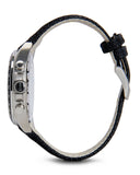 Hugo Boss Driver Chronograph Black Dial Black Leather Strap Watch for Men -1513087