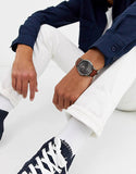 Fossil The Minimalist 3H Grey Dial Brown Leather Strap Watch for Men - FS5479
