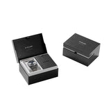 D1 Milano Square Titanium Gray Dial Gray Steel Strap Watch for Men - D1-SQBJ02