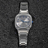 D1 Milano Square Titanium Gray Dial Gray Steel Strap Watch for Men - D1-SQBJ02