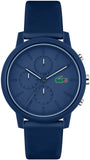 Lacoste 12.12 Blue Dial Blue Silicone Strap Watch for Men - 2011244