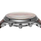 Fossil Neutra Pink Dial Brown Leather Strap Watch for Men - FS5982