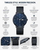 Lacoste Moon  Blue Dial Blue Steel Strap Watch for Men - 2011058