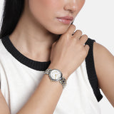Michael Kors Laney Silver Dial Two Tone Steel Strap Watch for Women - MK4895