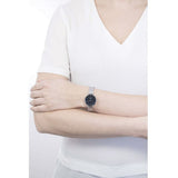 Daniel Wellington Petite Sterling Black Dial Silver Mesh Bracelet Watch For Women - DW00100218