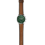 Fossil Neutra Green Dial Brown Leather Strap Watch for Men - FS5963