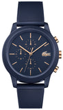 Lacoste 12.12 Blue Dial Blue Silicon Strap Watch for Men - 2011013