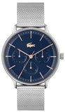 Lacoste Club Blue Dial Blue Steel Strap Watch for Men - 2011228