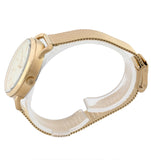 Fossil Commuter White Dial Gold Steel Strap Watch for Women - ES4332