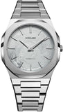 D1 Milano Pluto Ultra Thin Silver Dial Silver Steel Strap Watch for Men - D1-UTBJ18