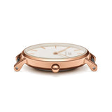 Daniel Wellington Classic Petite Dover White Dial White Nylon Strap Watch For Women - DW00100313