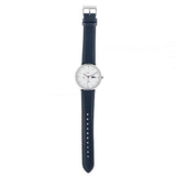 Lacoste Moon White Dial Blue Leather Strap Watch for Men - 2010975