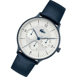 Lacoste Club White Dial Blue Leather Strap Watch for Men - 2011140