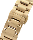 Daniel Wellington Iconic Link Black Dial Rose Gold Steel Strap Watch For Men - DW00100344