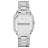 Fossil Inscription Black Dial Silver Steel Strap Watch for Men - FS5933
