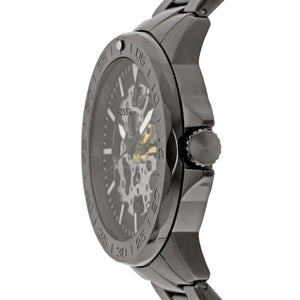 Fossil Bannon Black Dial Gray Steel Strap Watch for Men - BQ2678