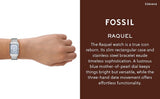 Fossil Raquel Blue Dial Silver Steel Strap Watch for Women - ES5402