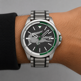 Lacoste Capbreton Gray Dial 2 Tone Steel Strap Watch for Men - 2010943