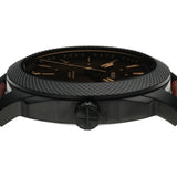 Fossil Machine Brown Dial Brown Leather Strap Watch for Men - FS5972