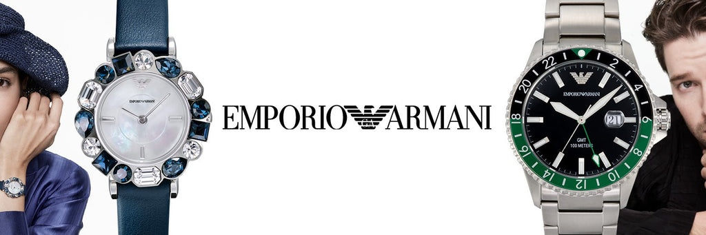 Emporio Armani Sea Explorer GMT Black Dial Silver Steel Strap Watch For Men - AR11589
