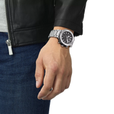 Tissot T-Race Black Dial Gray Steel Strap Watch for Men - T141.417.11.051.01