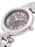 Michael Kors Laney Brown Dial Silver Steel Strap Watch for Women - MK4894