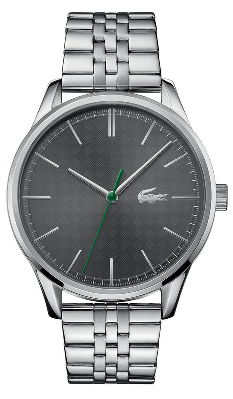 Lacoste Vienna Gray Dial Gray Steel Strap Watch for Men - 2011073T
