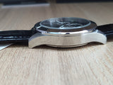 Hugo Boss Ikon Black Dial Black Leather Strap Watch for Men - 1513178