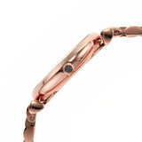 Emporio Armani Rosa Quartz Mother of Pearl Black Dial Rose Gold Steel Strap Watch For Women - AR11372