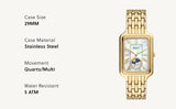 Fossil Raquel 2 Tone Dial Gold Steel Strap Watch for Women - ES5398