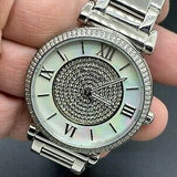 Michael Kors Caitlin Crystal Dial Silver Steel Strap Watch for Women - MK3331
