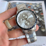 Hugo Boss Rafale Competitive Sport Chronograph Silver Dial Silver Steel Strap Watch for Men - 1513511