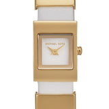 Michael Kors Darrington Silver Dial Two Tone Leather Strap Watch for Women - MK4899
