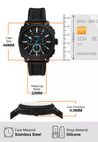 Fossil Machine Black Dial Black Silicone Strap Watch for Men - FS6099