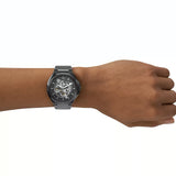 Fossil Evanston Black Dial Black Steel Strap Watch for Men - BQ2621