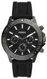Fossil Bannon Black Dial Black Silicon Strap Watch for Men - BQ2711