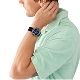 Fossil Bannon Blue Dial Sillicone Strap Watch for Men - BQ2772