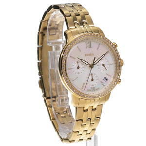 Fossil Neutra Two Tone Dial Gold Steel Strap Watch for Women - ES5358