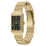 Fossil Raquel Black Dial Gold Steel Strap Watch for Women - ES5434
