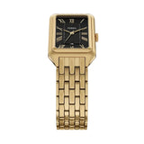 Fossil Raquel Black Dial Gold Steel Strap Watch for Women - ES5434