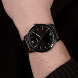 Fossil Minimalist Brown Dial Brown Leather Strap Watch for Men - FS5551