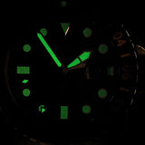 Fossil GMT Black Dial Gold Steel Strap Watch for Men - FS5990
