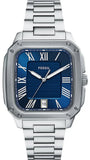 Fossil Crosby Blue Dial Silver Steel Strap Watch for Men - FS6121