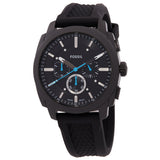 Fossil Machine Black Dial Black Silicone Strap Watch for Men - FS6099