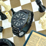 Fossil Machine Black Dial Black Steel Strap Watch for Men - FS5971