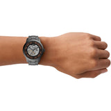 Fossil Townsman Clear Dial Gray Steel Strap Watch for Men- ME3268